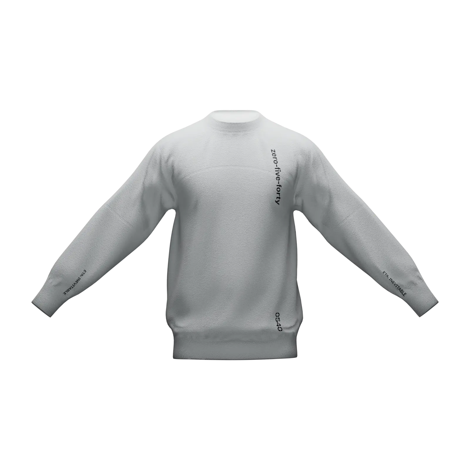 FLT 001 Crewneck, 3D render